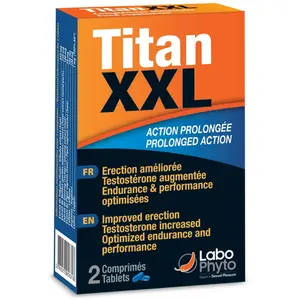 Comparateur de prix : Labophyto TITAN XXL - stimulant sexuel rapide action prolongée - 2 comprimés