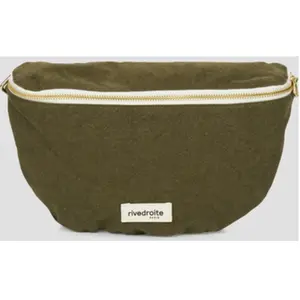 rivedroite - Banane Custine en coton recyclé Vert kaki taille unique pas cher