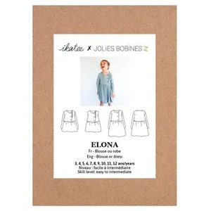 GENERIQUE Ikatee Pochette Patron de Couture Elona Blouse/Robe 3-12A