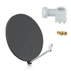 CAHORS HDME Parabole Satellite Fibre Composite Gris anthracite 70cm + ...Vendu parcdiscount