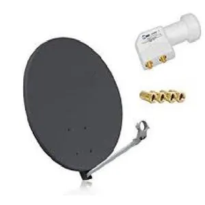 CAHORS Parabole Satellite - HDME - SMC 80cm - Fibre Composite - Gris a... pas cher