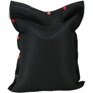 Pouf - SHELTO - XXL - Tissu étanche - Noir - 125 x 175 cm pas cher