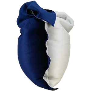 Pouf xxl 125 x 175 - gris cloud/bleu navy SHELTO pas cher