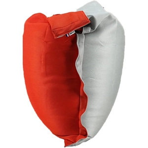 SHELTO Pouf xxl 125 x 175 - gris cloud/orange