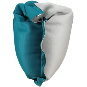 Pouf xxl 125 x 175 - gris cloud/bleu tile SHELTO pas cher