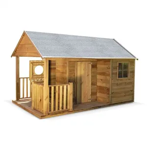 Comparateur de prix : SWEEEK Maisonnette avec véranda en bois de 4,5m², rose - cabane en pin