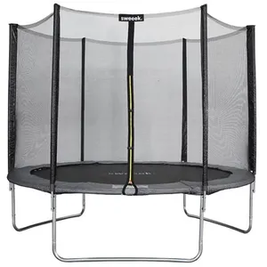 Comparateur de prix : SWEEEK Trampoline rond Ø 305cm gris avec son filet de protection - Mar...