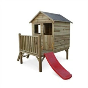 SWEEEK Maisonnette en bois magnolia de 2m², cabane pour enfant pin autoclave pas cher