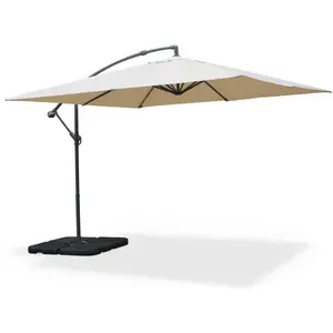 SWEEEK Parasol déporté carré 3x3m beige mat excentré pas cher