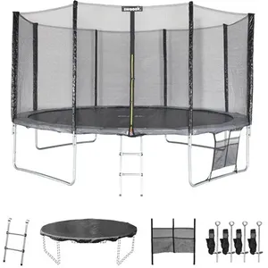 SWEEEK Trampoline 430 cm - Vénus XXL Gris - avec filet de protection, ...