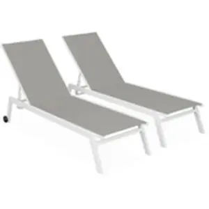 Bain de soleil transat - SWEEEK - ELSA - Dossier multi-positions - Rou...
