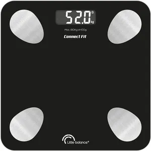 Comparateur de prix : Little Balance 8685 balance Carré Noir Pèse-personne électronique