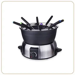 Comparateur de prix : LITTLE BALANCE 8386 Gourmet 8 Appareil à Fondue, INOX brossé Premium