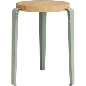 TIPTOE - Tabouret empilable Lou - Gris - Acier thermolaqué - Designer Gregory Cibert pas cher
