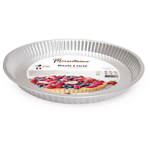 Moule à tarte - Mirontaine - Rond Ø 30 cm - Fer blanc - Argenté - MétalVendu parscrapmalin