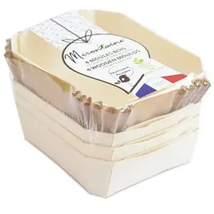 Comparateur de prix : Scrapcooking 4 moules individuels en bois rectangle + 8 caissettes sulfurisées