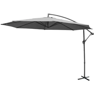 Parasol déporté rond Hardelot ? 350cm excentré Gris 8 baleines sweeek pas cher