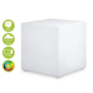 SWEEEK Cube lumineux intérieur/extérieur LED avec batterie 16 couleurs Cube LED 40cmVendu parcdiscount