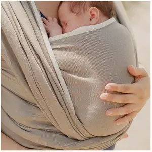 NéoBulle Echarpe de portage tissée en coton bio beige sable (4,60 m)