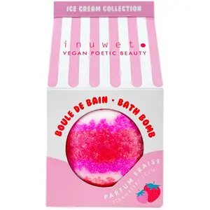 Bombe de bain Ice cream - Fraise - Inuwet (In Unicorn We Trust) pas cher