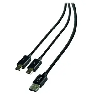 STEELPLAY Câble Dual Play & Charge - Pour manettes PS4 - Longueur : 3m pas cher