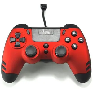 Manette filaire SteelPlay Metaltech Rouge pour PS4 pas cher