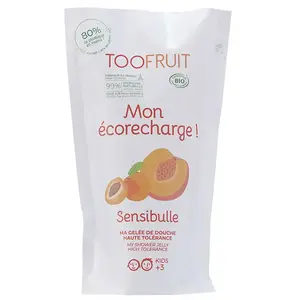 Toofruit Gelée de douche bio Enfant Pêche Abricot Sensibulle Ecorecharge pas cher