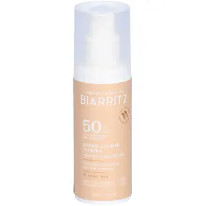 Crème solaire visage teintée SPF50 - Ivoire - LABORATOIRES DE BIARRITZ pas cher