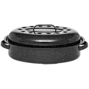 Comparateur de prix : Graniteware - Cocotte Roaster en acier émaillé   Format moyen