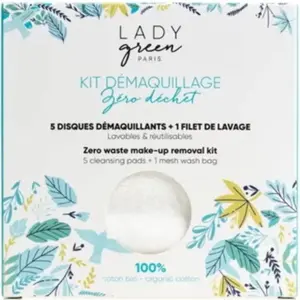Lady Green - Kit 5 disques démaquillants + 1 filet de lavage Démaquill... pas cher
