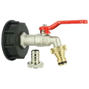 Comparateur de prix : Multicuves Raccord cuve eau S60X6 - Robinet ECO laiton 15 mm + Nez 20x27