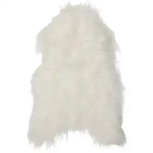Maison Thuret Tapis en peau de mouton islandais blanc 75x115 cm pas cher