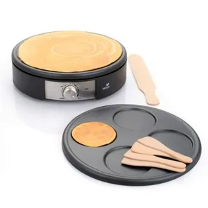 Comparateur de prix : SENYA Crêpière électrique 1500 W - 2 plaques interchangeables - Crêpe Time
