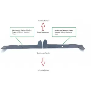 JARDIAFFAIRES Jeu de lames pour tracteur tondeuse coupe 92cm à éjection arrière AYPVendu paramazon