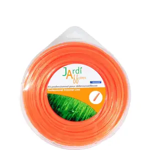 JARDIAFFAIRES Fil de débroussailleuse professionnel étoilé 4 mm x 30 mètres 4mm