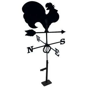 Girouette coq en fer forgé grand modèle + Support Universel