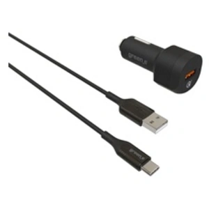 Comparateur de prix : GREEN_E Chargeur voiture qc 3.0 1 USB + Cable type C - 1,3m - Blanc