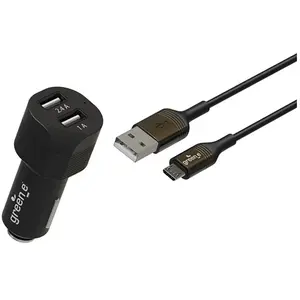 Comparateur de prix : GREEN_E Kit chargeur voiture 17W 2USB A + Cable micro USB - 1,3m