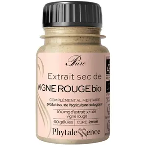 Phytalessence Pure extrait sec vigne rouge bio 60 gélules