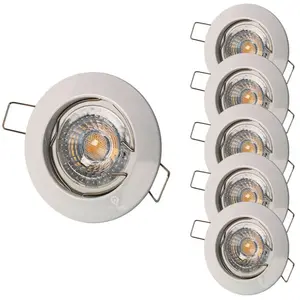 Spot encastrable LED GU10 230V 38° blanc - LAMPESECOENERGIE - kit comp...Vendu parcdiscount