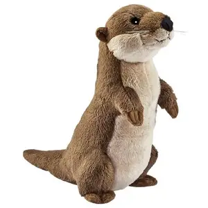 Anima Peluche Loutre dréssée marron 20cm pas cher