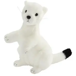 Hansa Peluche anima hermine blanche pas cher