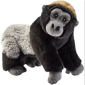 Anima peluche gorille noir et gris 24 cm pas cher