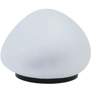 Comparateur de prix : Lampe solaire décorative galet SOLENZARA Transparent Verre D16cm TU