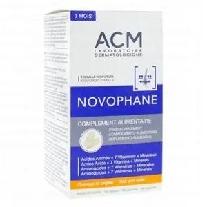 Comparateur de prix : Acm Complément Alimentaire Cheveux Et Ongles Novophane 180 Gélules