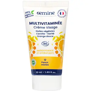 Oemine Multivitaminée Crème Visage Bio Antioxydante et Hydratante Peaux Mixtes 50ml pas cher