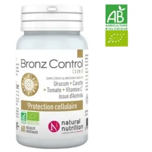 NATURALNUTRITION NATURAL NUTRITION Bronz Control [2 en 1] 120 gélules pas cher