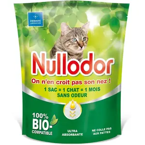 Litière de silice Nullodor pour chat - 15 kg