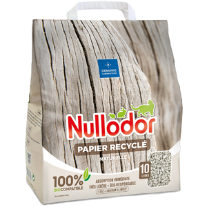 10L Litière Nullodor Papier Recyclé - pour chat
