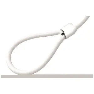 Comparateur de prix : MOBILIS Câble de sécurité à clé avec Double verrou, Compatible clé Pass 1,8m Blanc